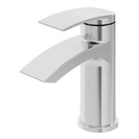 Bathroom Basin Tap Mixer Chrome Single Lever Waterfall Cascade Spout Waste