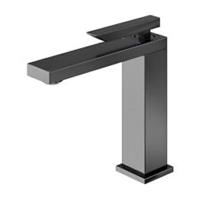 Bathroom Sink Mixer Tap Basin Square Single Lever Titanium Finish Modern