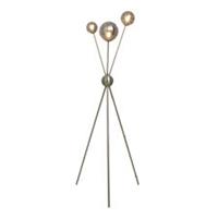 LED Floor Lamp Tripod 3 Way Multi Arm Globe Shades Satin Nickel Effect 1.47cm