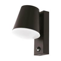 Outdoor Wall Light With PIR Sensor Black Modern Conical-Shaped Shade Patio