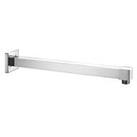 Shower Head Arm Extension Wall Mounted Square Chrome Finish Modern 330 x 60mm