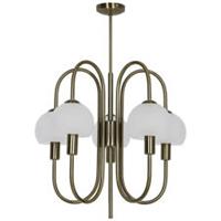 Pendant Ceiling Light 5 Way Antique Brass Adjustable Height Frosted (Dia)50cm