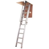 Werner Loft Ladder Aluminium Solid Sturdy Non-Slip Flat Treads Handrail 3.25m