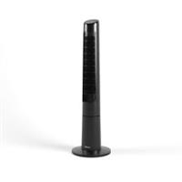 Tower Fan 3 Speed Cooling Plastic Black Quite Oscillating Compact Modern