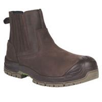 Safety Boots Metal Free Men's Composite Toe Cap Waterproof Durable Brown Size 9