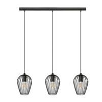 Pendant Ceiling Light 3-Way Black Multi Arm Oval Caged Kitchen Dining Room Bar