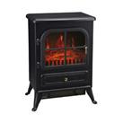Electric Fireplace Stove Cast Iron Log Effect Freestanding 2 Heat Settings 1850W