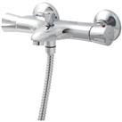 Bath Shower Mixer Tap Chrome Thermostatic 1/4 Turn Brass Contemporary Design