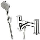 Hansgrohe Bathroom Shower Mixer Chrome Double Lever Round Modern Deck Mounted