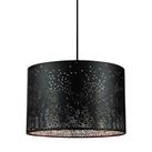 GoodHome Ceiling Light Lamp Shade Black Metal Adjustable Cap Fitting (D)35cm