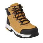 Safety Boots Mens Tan Regular Leather Type Reinforced Heel Steel Toe Size 10