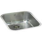 Kitchen Sink 1 Bowl Brushed Stainless Steel Undermount Rectangular Waste