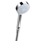 Shower Head 4Spray Pattern Chrome Effect Modern Rub Clean Nozzles Fits All Hoses