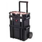 Tool Storage Box Modular Connect Trolley and Rolling System Black Wheeled 3in1