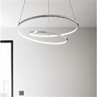 LED Ceiling Light Chrome Effect Pendant Twisted Lamp Modern Warm White IP20