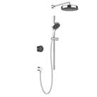 Mira Digital Mixer Shower Wireless Dual Outlet Thermostatic Round Black Chrome