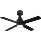 LED Ceiling Fan Light Dimmable Black Remote Control Modern 6 Speed Bedroom