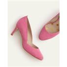 Edie Ladies Court Shoes Mid Heels Berry Pink Party Almond Toe Size UK 4 EU 37