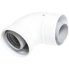 Ideal Heating Flue Elbow Kit 90 Bend 60/100 mm White Boiler Accessory