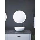 Bathroom Mirror Round Illuminated LED Touch Control Built In Demister Dimmable