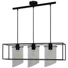 Pendant Ceiling Light 3 Way Black Hanging Glass Shades Kitchen Bar Industrial