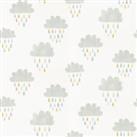 Wallpaper April Showers Theme Room Home Bright Grey Living Room Bedroom Study