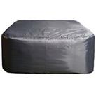 Hot Tub Cover Grey Thermal Square Lid Cap Protect Outdoor 185 x 185 cm