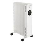 Oil Filled Radiator 2000W White Space Heater Portable LED Display Remote Control