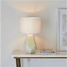 Table Lamp Bedside Living Room Pearlescent Modern Chrome Effect Ceramic 40W