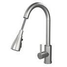 Kitchen Mixer Tap Pull Out Flexible Steel Single Lever Modern Deck Mounted