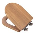 Universal Toilet Seat Wooden Bathroom Oval Soft Close Adjustable Quick Release
