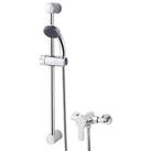 Shower Mixer Chrome Manual Round Head Exposed Concentric Single Spray Rear Fed