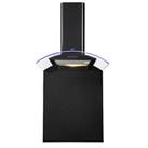 Cooke & Lewis Cooker Hood Extractor Black Curved Glass With Splashback (W) 60cm