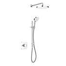 Mira Thermostatic Mixer Shower Concealed Chrome Bathroom Square Twin Heads