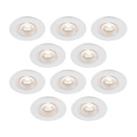 LED Downlights Ceiling Dimmable Matt White Fixed Fire-Rated Bathroom Pack of 10