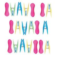 Lakeland Soft Grip Clothes Pegs, Pack of 20 - Multi Pastels