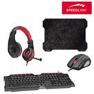 SpeedLink Laptop & Desktop Essential Kit Mouse, Keyboard, Mouse Pad & Headset