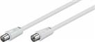 Wentronic BK 750 White Plug to Jack 7.5 meter Coaxial Cable, Brading 112, RG 59