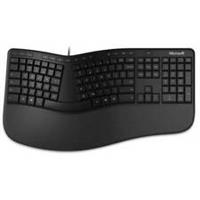 Microsoft Ergonomic Desktop QWERTZ wired German Keyboard for Business - Black