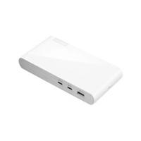 Lenovo 500 USB-C Universal Dock Dual Display at 4K Slim-tip AC Plug Moon White