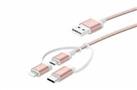 J5 Create JMLC11R 3-in-1 Charging Sync Cable, USB to Lighting, Micro USB, Type-C