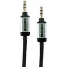 Gecko Gear GG100064 Rugged Sound Wire 3.5 To 3.5 (1m) Cable Round - Black