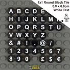 LEGO Letters & Numbers - 1x1 Round Black Tiles | Genuine LEGO - Custom Printed