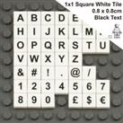 LEGO Letters & Numbers - 1x1 Square White Tiles | Genuine LEGO - Custom Printed