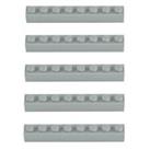 NEW LEGO Parts 5x 1x8 Brick 3008 Medium Stone Grey Gray Star Wars City Train