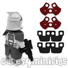 CUSTOM Fabric Starwars Capes (2 Shoulder + 2 Kama) for your minifigs. CAPES ONLY