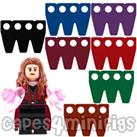 3 CUSTOM skirt capes for your Lego Scarlet Witch minifig. NO MINIFIGURE