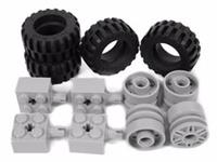 LEGO City / Technic WHEELS set of 4 Tire + Wheel 30.4 x 14 mm large truck van