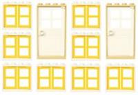 ? LEGO windows + doors for house (pack of 10) 1x4x3 SLIM Tan Yellow BRAND NEW