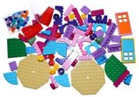 LEGO 100 pcs PINK PURPLE GIRLS FRIENDS MIXED NEW flowers bricks slope arch 10/05
